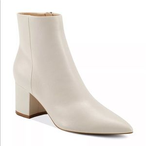 Women's Jarli High Heel Booties in Ivory leather - size 9.